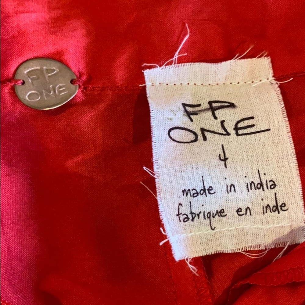 Free People One Party Red Maxi Skirt SZ 4 - Picture 7 of 8